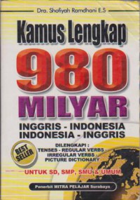 Image of Kamus Lengkap 980 Milyar : Inggris-Indonesia, Indonesia-Inggris