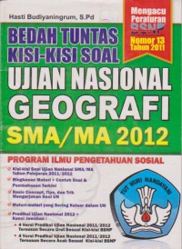 Bedah Tuntas Kisi-Kisi Soal Ujian Nasional Geografi SMA/MA 2012