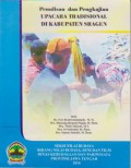 Penulisan dan Pengkajian Upacara Tradisional di Kabupaten Sragen