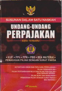 Susunan Dalam Satu Naskah Undang-Undang Perpajakan