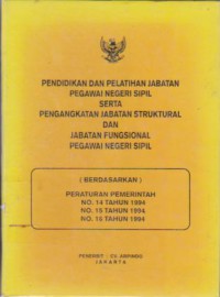 Pendidikan dan Pelatihan Jabatan Pegawai Negeri Sipil serta Pengangkatan Jabatan Struktural dan Jabatan Fungsional PNS