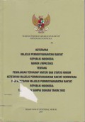 Ketetapan MPR RI Nomor I/MPR/2003