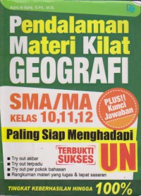 Pendalaman Materi Kilat Geografi SMA/MA Kelas X, XI, XII